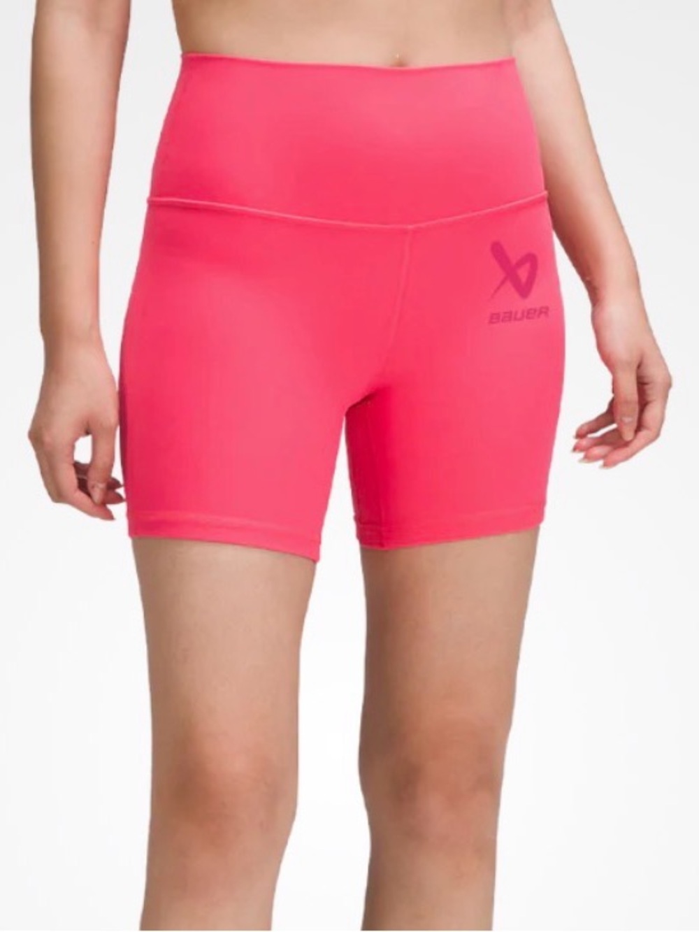 Lululemon x Bauer Collab High Waist Align Shorts Pink 🩷 5” women’s size 4 EUC